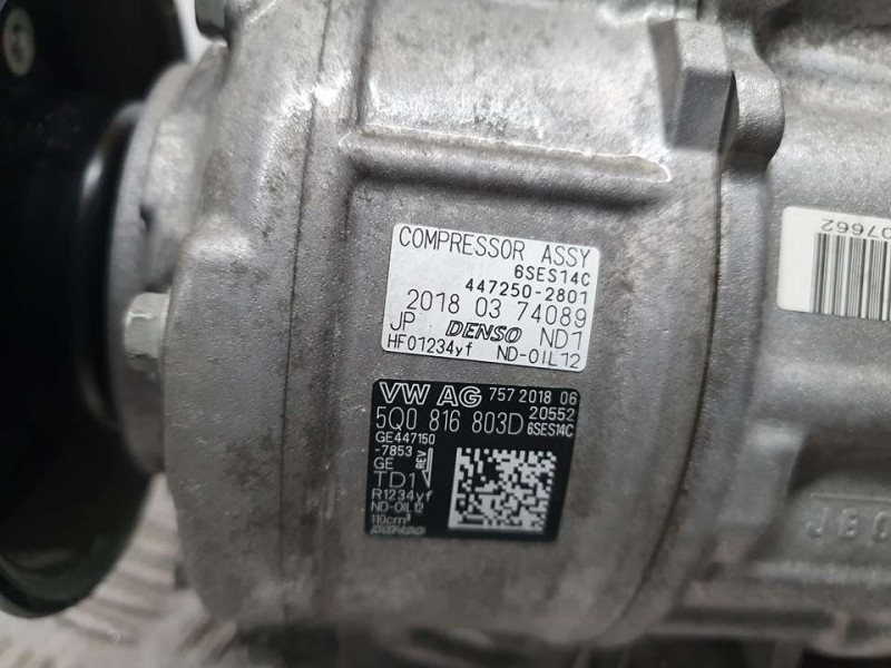Recambio de compresor aire acondicionado para volkswagen polo advance referencia OEM IAM 5Q0816803D 4472502801 DENSO
