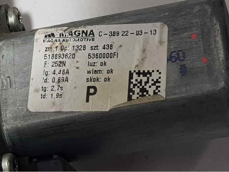 Recambio de elevalunas delantero derecho para fiat nuova 500 (150) 1.2 cat referencia OEM IAM 518893620  ELECTRICO 6 PINS