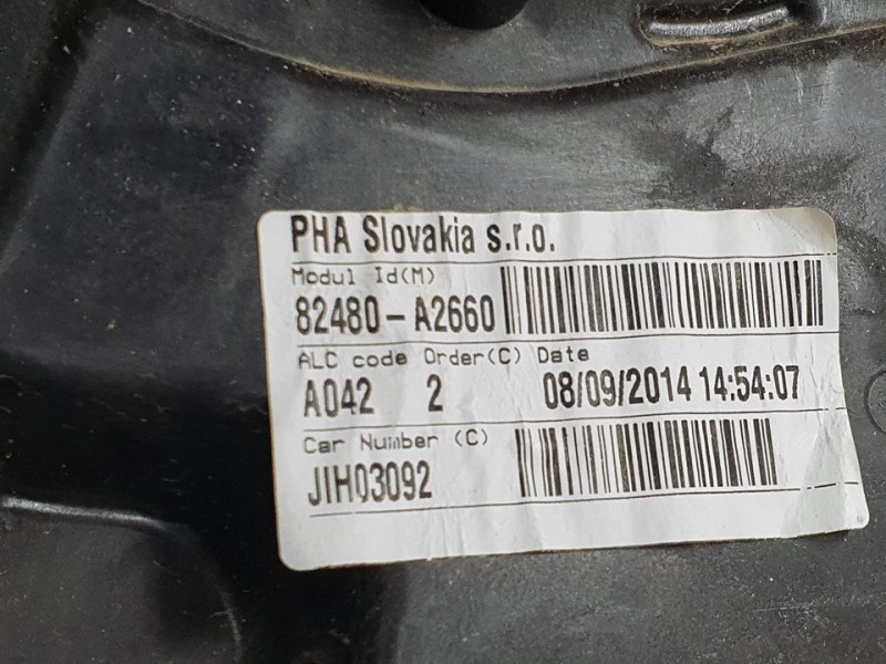 Recambio de elevalunas delantero derecho para kia pro_cee´d ( ) gt referencia OEM IAM 82480A2660  ELÉCTRICO 6 PINS