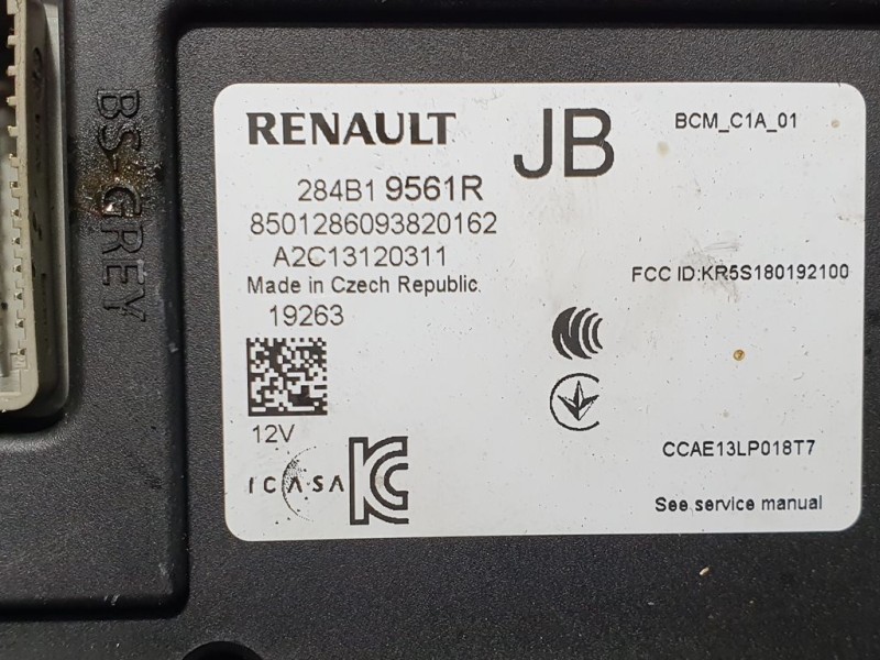 Recambio de modulo electronico para renault clio v zen referencia OEM IAM 284B19561R A2C13120311 