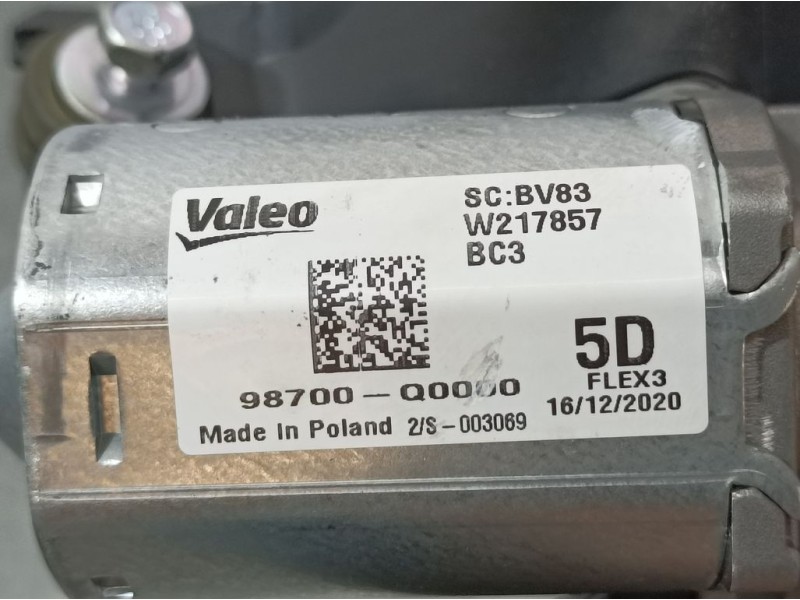 Recambio de motor limpia trasero para hyundai i20 klass referencia OEM IAM 98700Q0000 W217857 VALEO