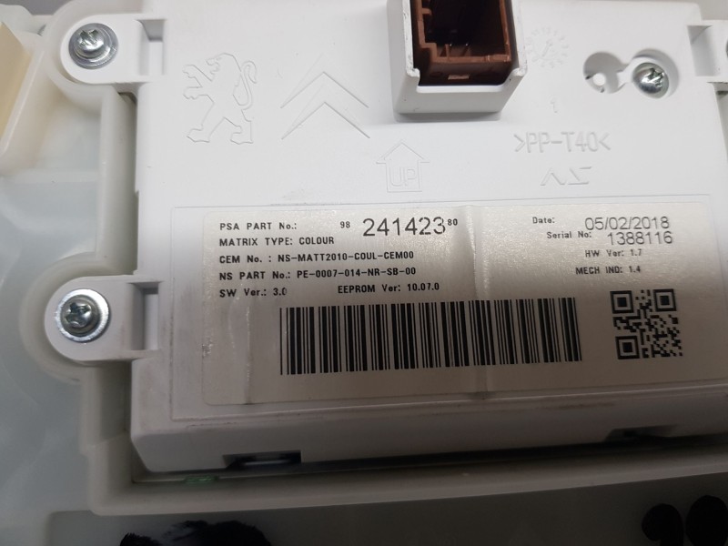 Recambio de cuadro instrumentos para peugeot 2008 (--.2013) allure referencia OEM IAM 9824707480  
