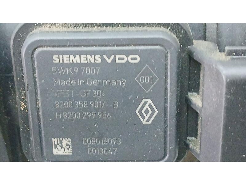 Recambio de caudalimetro para renault clio iii dinamique referencia OEM IAM 8200358901B SIEMENS VDO 8200299956 5WK97007
