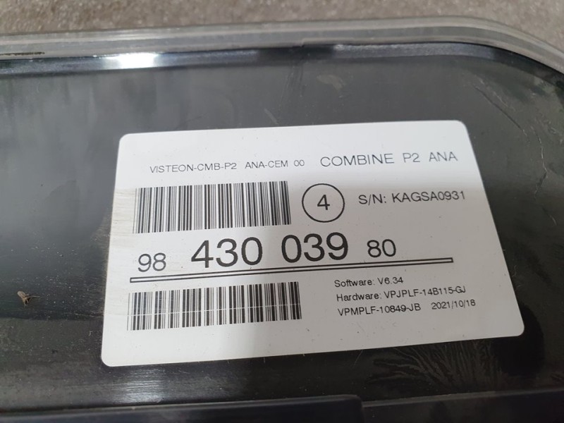 Recambio de cuadro instrumentos para peugeot 2008 (p1) active referencia OEM IAM 9843003980 VPMPLF10849JB 