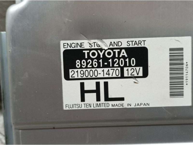 Recambio de modulo electronico para toyota auris active referencia OEM IAM 8926112010 2190001470 FUJITSU CENTRALITA STAR STOP