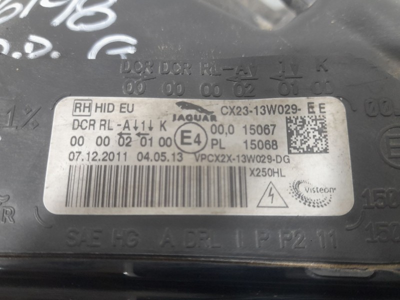 Recambio de faro derecho para jaguar xf s pace referencia OEM IAM CX2313W029 VPCX2X13W029DG 