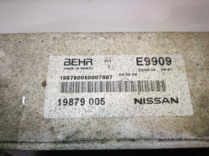 Recambio de intercooler para nissan cabstar chasis cabina referencia OEM IAM 19879005  