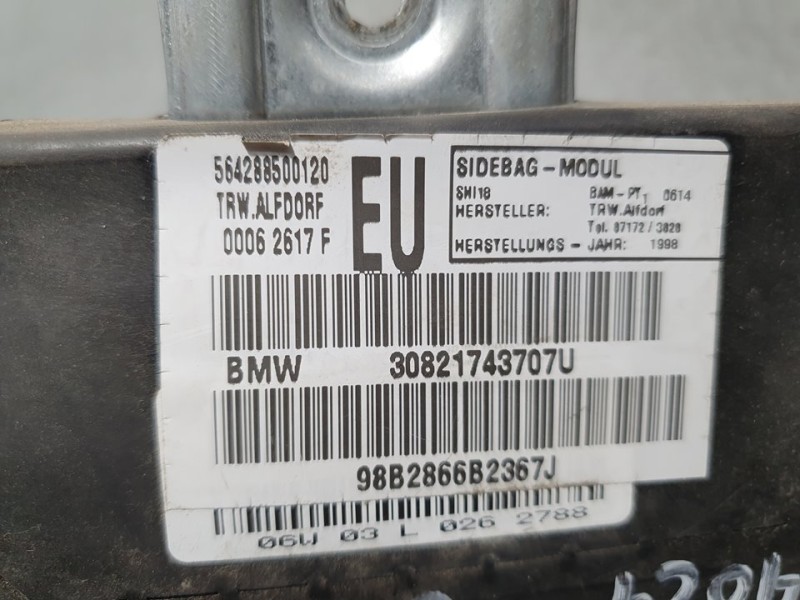 Recambio de airbag lateral delantero izquierdo para bmw serie 3 berlina (e46) 318i referencia OEM IAM 30821743707U 564288500120 