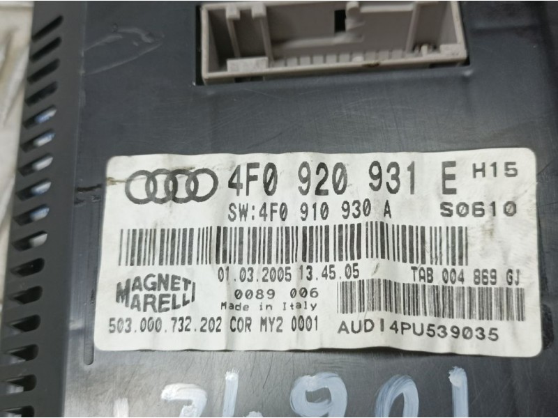 Recambio de cuadro instrumentos para audi a6 berlina (4f2) 3.2 fsi referencia OEM IAM 4F0920931E 503000732202 MAGNETI MARELLI
