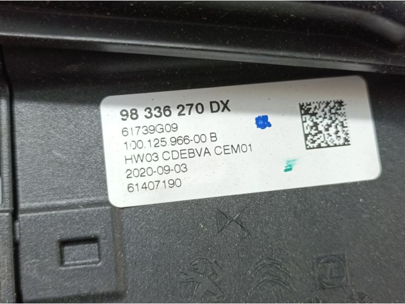 Recambio de palanca cambio para peugeot 208 (p2) allure referencia OEM IAM 98336270DX  AUTOMATICO