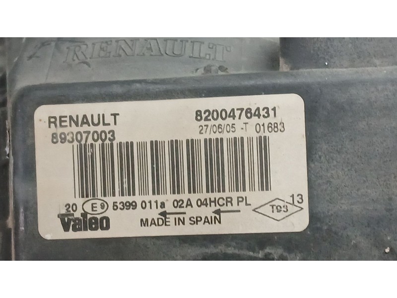 Recambio de faro derecho para renault megane ii (bm0/1_, cm0/1_) 1.5 dci (bm0f, bm0t, bm2b, cm0f, cm0t) referencia OEM IAM 82004