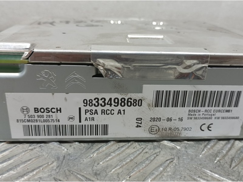 Recambio de modulo electronico para peugeot 308 active bussines referencia OEM IAM 9833498680 7503900281 BOSCH