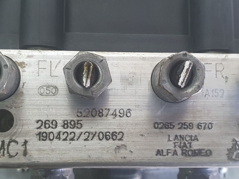 Recambio de abs para fiat fiorino básico referencia OEM IAM 52087496 0265259670 