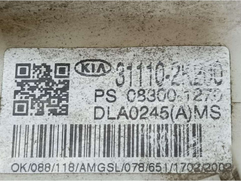 Recambio de aforador para kia soul diva referencia OEM IAM 311102K200 083001270 