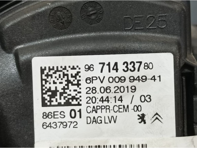 Recambio de potenciometro pedal para citroën c3 feel referencia OEM IAM 9671433780 6PV00994941 
