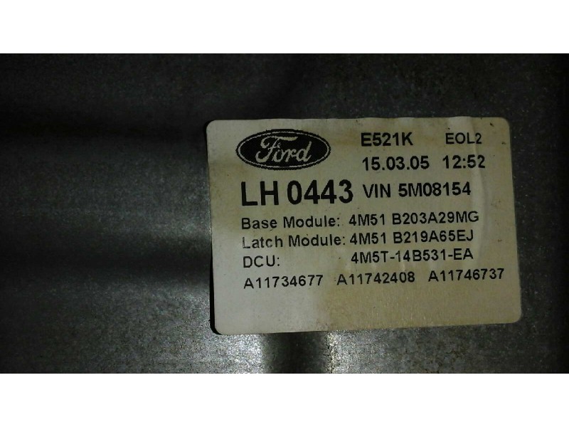 Recambio de elevalunas delantero izquierdo para ford focus berlina (cap) 2.0 tdci cat referencia OEM IAM 4M51B203A29MG  ELECTRIC