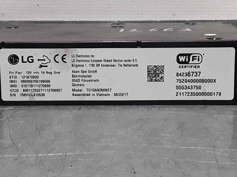 Recambio de modulo electronico para opel corsa e selective referencia OEM IAM 84236737  LG