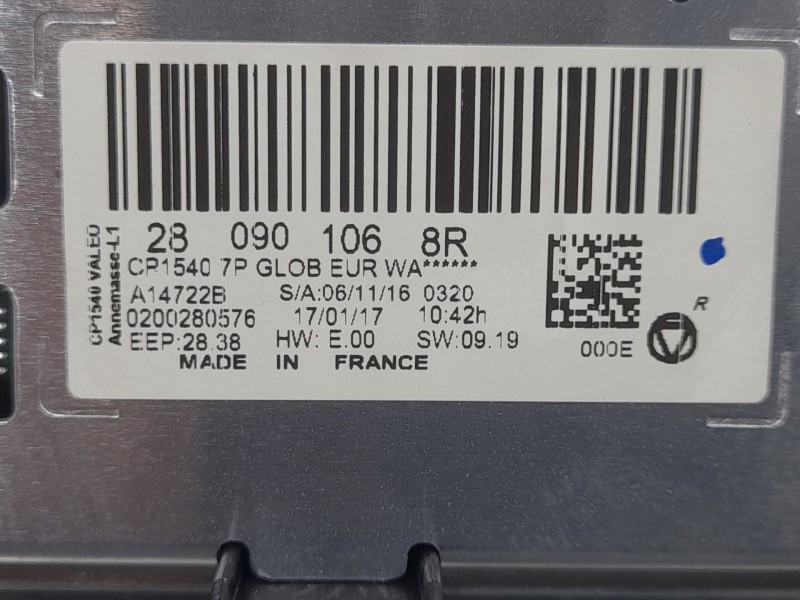 Recambio de sistema navegacion gps para renault megane iv hatchback (b9a/m/n_) 1.2 tce 130 (b9mr) referencia OEM IAM 280901068R 