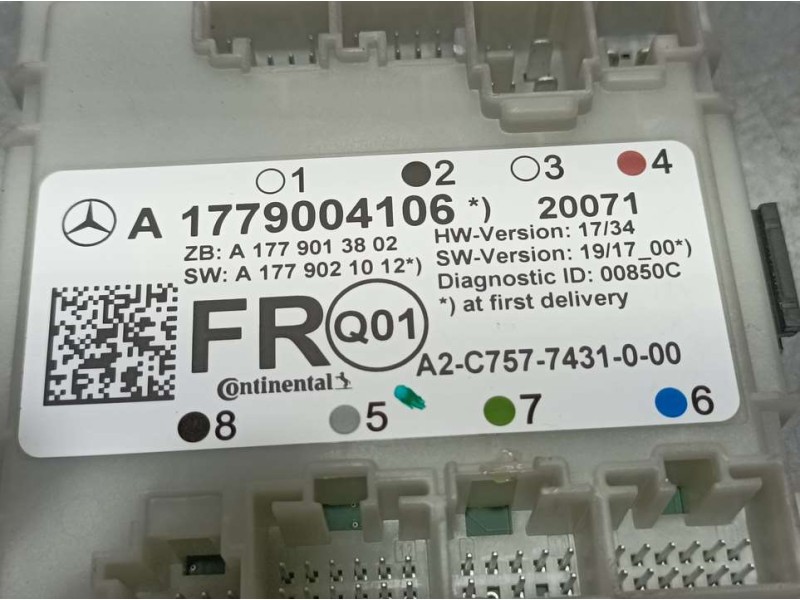 Recambio de modulo electronico para mercedes-benz clase b (247) b180 referencia OEM IAM A1779004106 A2C7577431000 CONTINENTAL