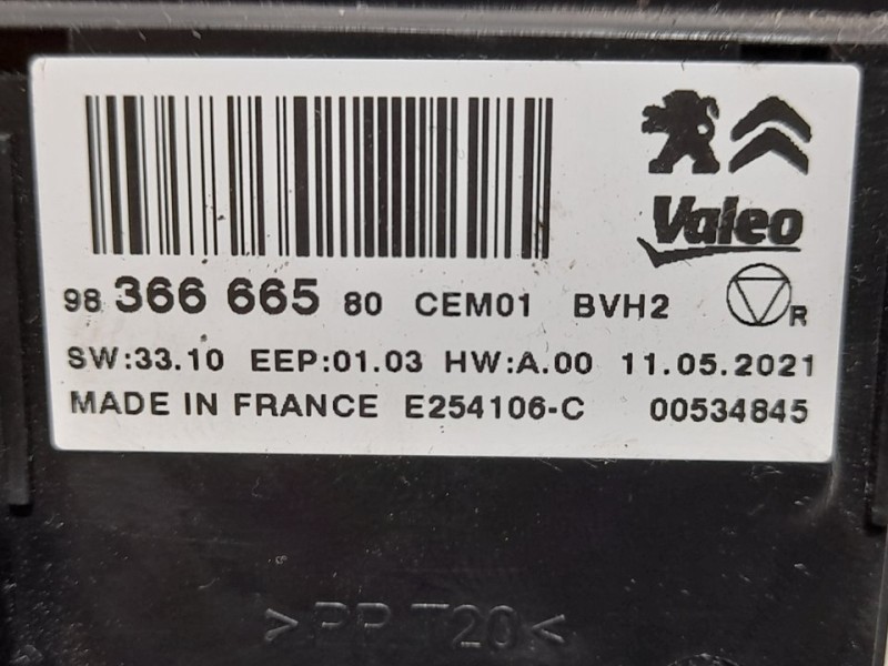 Recambio de modulo electronico para citroën c3 feel referencia OEM IAM 9836666580  