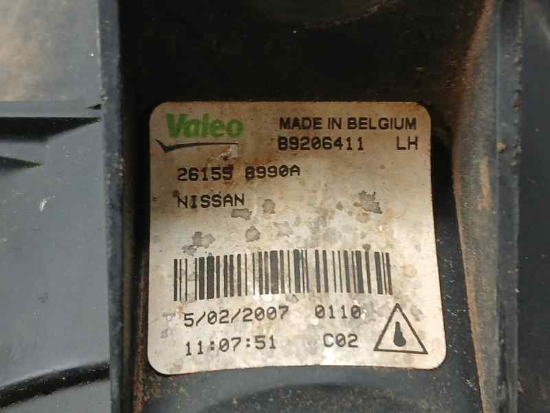 Recambio de faro antiniebla izquierdo para nissan qashqai (j10) acenta referencia OEM IAM 261558990A 89206411 VALEO