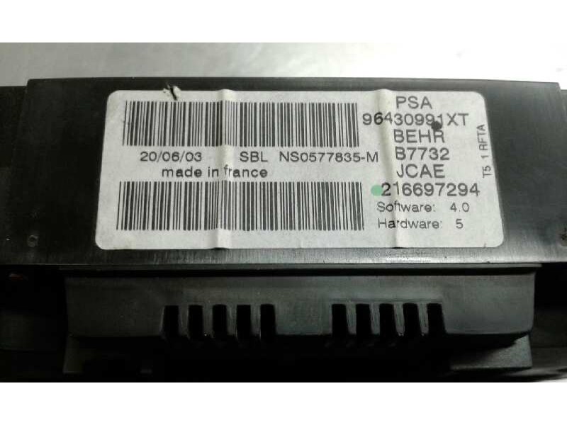 Recambio de mando climatizador para peugeot 307 (s1) 2.0 hdi cat referencia OEM IAM 216697294 1000001013800 9650243077