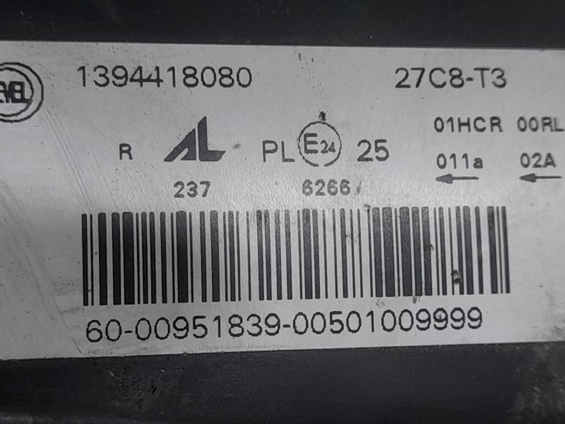 Recambio de faro derecho para citroën jumper iii furgoneta 2.0 bluehdi 110 referencia OEM IAM 1394418080 27C8T3 AL