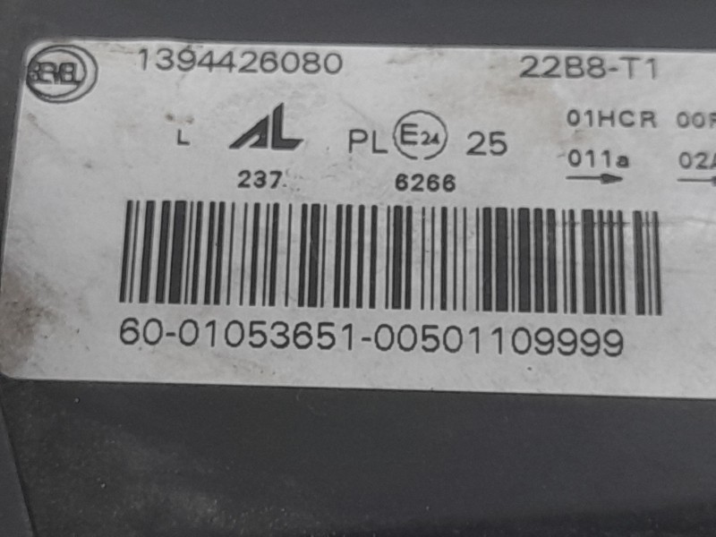 Recambio de faro izquierdo para citroën jumper iii furgoneta 2.0 bluehdi 110 referencia OEM IAM 1394426080 22B8T1 AL