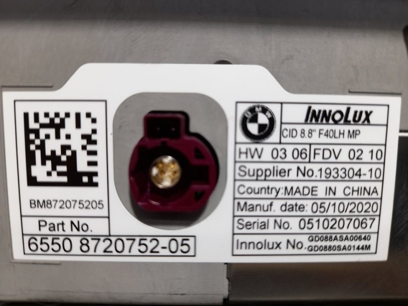 Recambio de sistema navegacion gps para bmw serie 1 lim. (f40) 118d referencia OEM IAM 6550872075205  