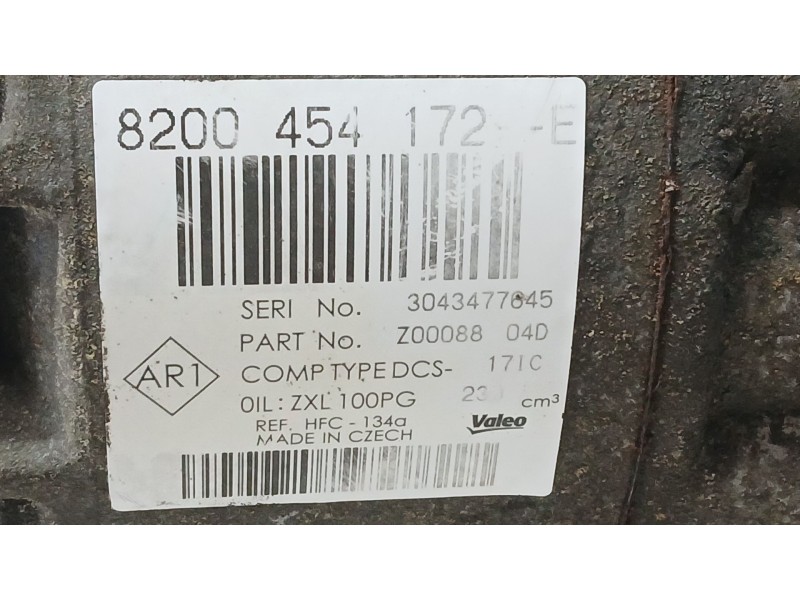 Recambio de compresor aire acondicionado para opel vivaro a furgoneta (x83) 2.0 cdti (f7) referencia OEM IAM 8200454172E VALEO Z