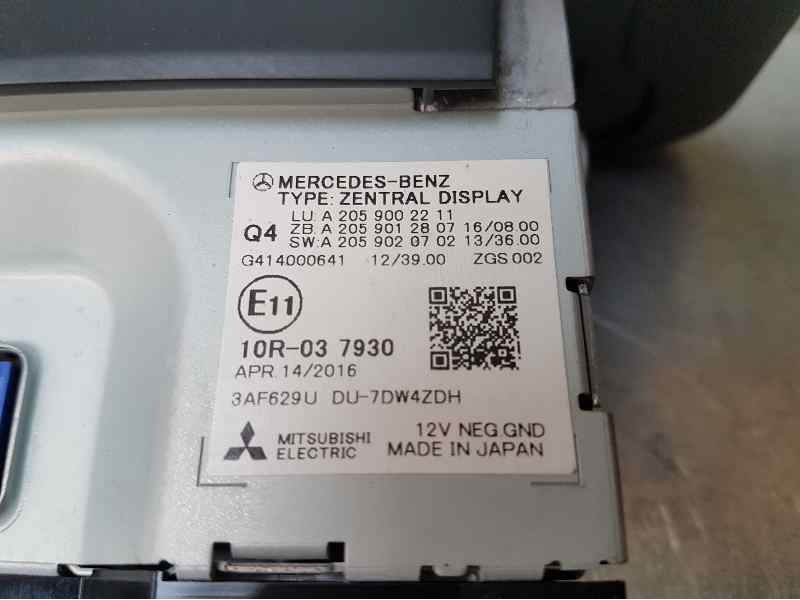 Recambio de sistema navegacion gps para mercedes-benz clase c coupe (w205) c 63 amg (205.386) referencia OEM IAM 2059002211 3AF6