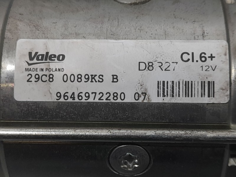 Recambio de motor arranque para citroën jumper iii furgoneta 2.0 bluehdi 110 referencia OEM IAM 9646972280 D8R27 VALEO
