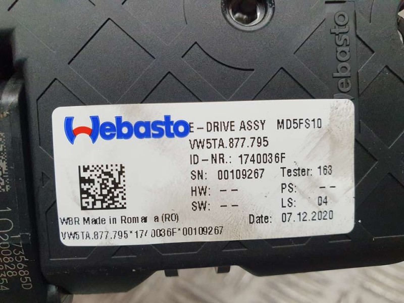 Recambio de motor techo electrico para audi a3 sedan (8ys) 35 tdi s line referencia OEM IAM 5TA877795 1740036F 6 PINES