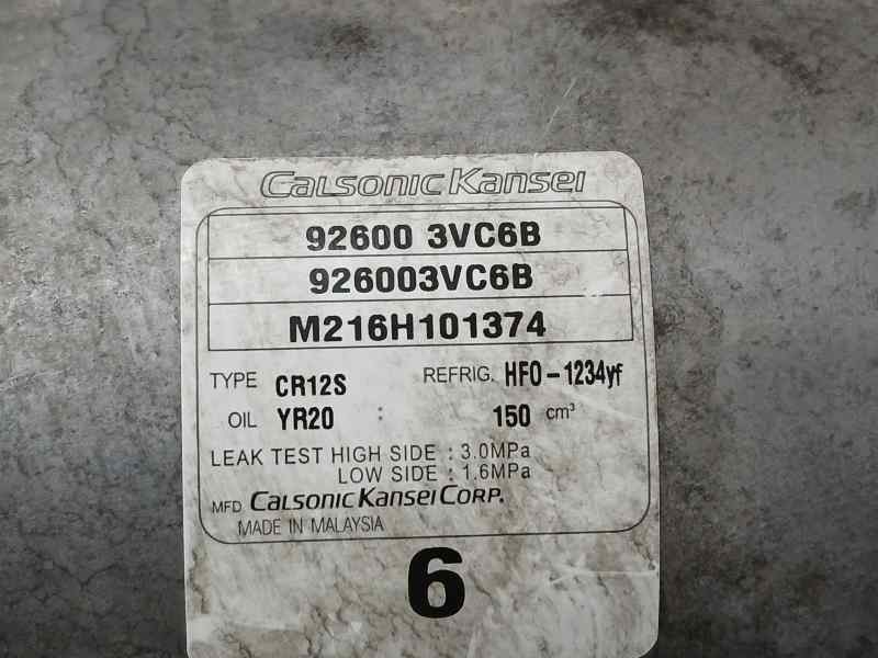 Recambio de compresor aire acondicionado para nissan pulsar (c13) acenta referencia OEM IAM 926003VC6B  CALSONIC