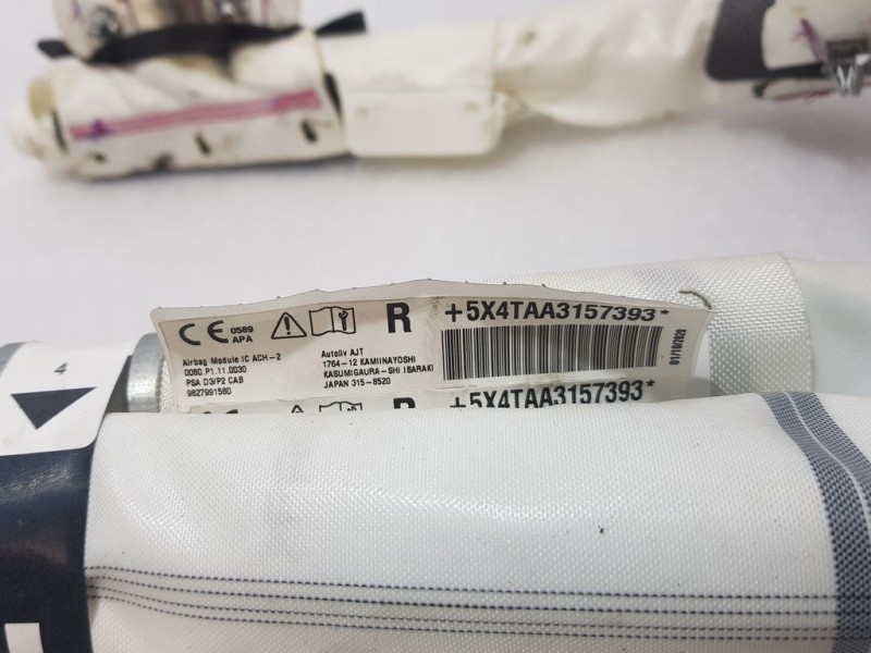 Recambio de airbag cortina delantero derecho para peugeot 208 (p2) allure referencia OEM IAM 9827991580 2127971934811105 AUTOLIV