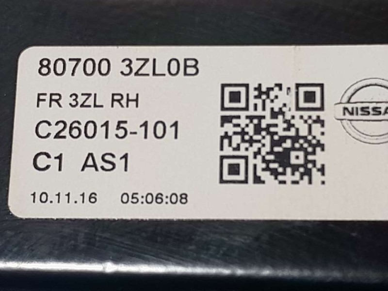 Recambio de elevalunas delantero derecho para nissan pulsar (c13) acenta referencia OEM IAM 807003ZL0B C26015101 ELECTRICO 2 PIN