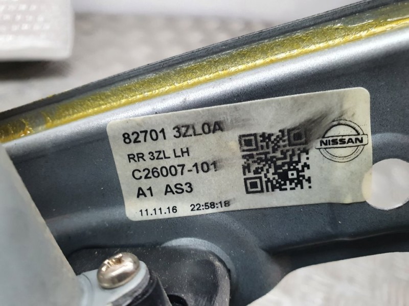 Recambio de elevalunas trasero izquierdo para nissan pulsar (c13) acenta referencia OEM IAM 827013ZL0A C26007101 ELECTRICO 2 PIN