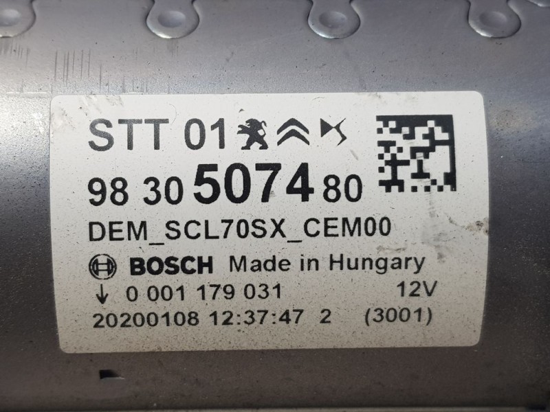 Recambio de motor arranque para peugeot 208 (p2) allure referencia OEM IAM 9830507480 0001179031 BOSCH