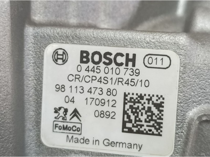 Recambio de bomba alta presion para peugeot 208 1.6 blue-hdi fap referencia OEM IAM 9811347380 0445010739 BOSCH