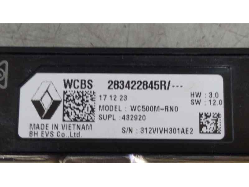 Recambio de cargador inductivo para renault captur ii techno referencia OEM IAM 283422845R  