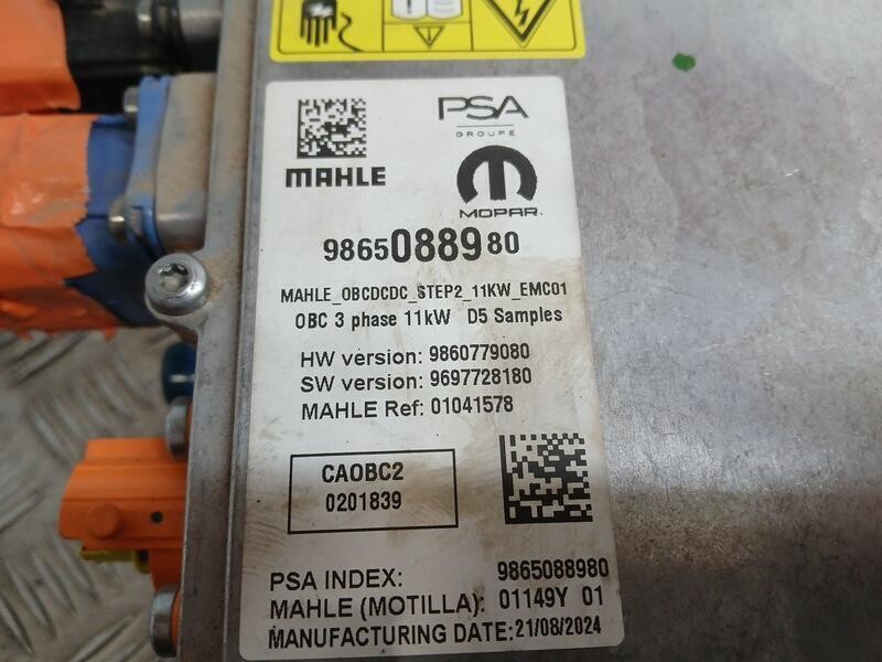 Recambio de convertidor para jeep avenger (j2) electric referencia OEM IAM 9865088980 01041578 Mahle