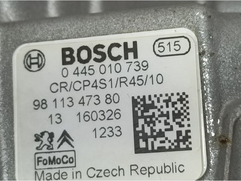 Recambio de bomba alta presion para peugeot 208 1.6 blue-hdi fap referencia OEM IAM 9811347380 0445010739 BOSCH