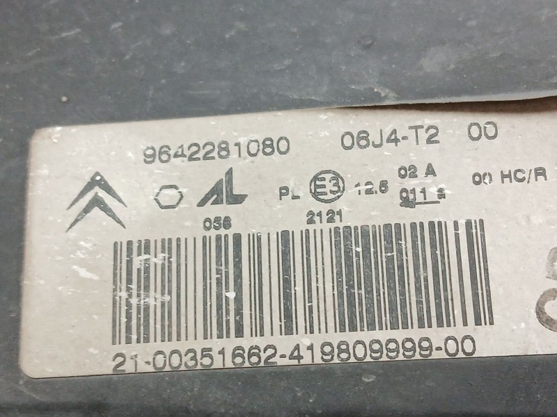 Recambio de faro derecho para citroën c2 (jm_) 1.1 referencia OEM IAM 9642281080  