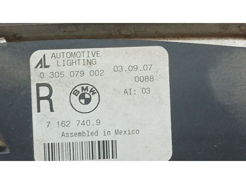 Recambio de faro antiniebla derecho para bmw z4 roadster (e85) 2.0 i referencia OEM IAM 71627409  0305079002