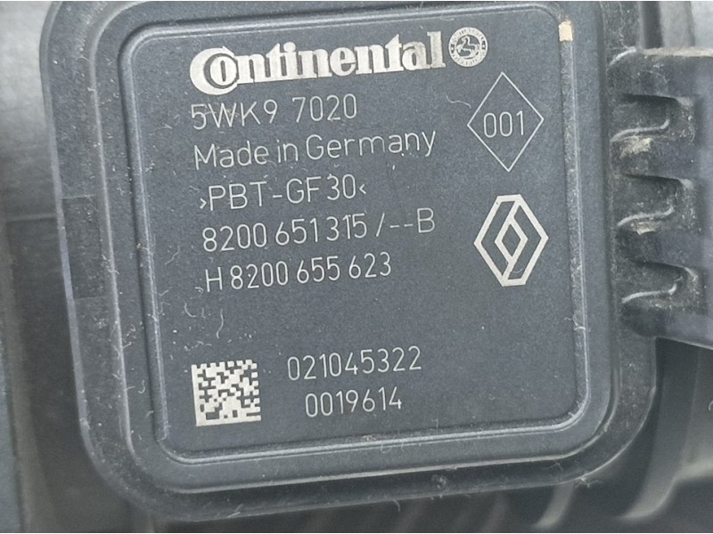Recambio de caudalimetro para nissan note visia referencia OEM IAM 8200651315B 5WK97020 CONTINENTAL