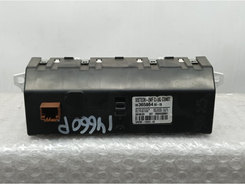 Recambio de pantalla multifuncion para citroën jumpy furgon control m referencia OEM IAM 9836586480  
