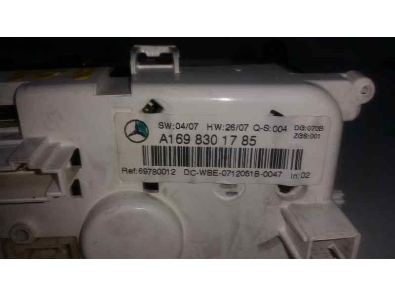 Recambio de mando climatizador para mercedes-benz clase a (w169) a 180 cdi a-edition referencia OEM IAM 69780012 A1698301785 VAL