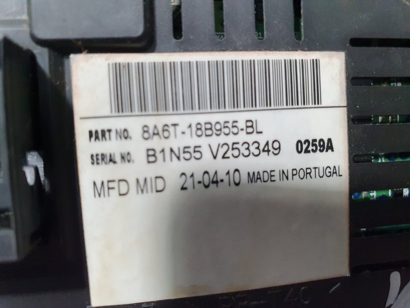 Recambio de pantalla multifuncion para ford fiesta (cb1) trend referencia OEM IAM 8A6T18B955 B1N55V253349 