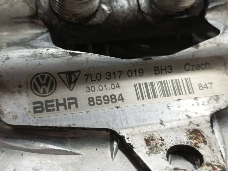Recambio de radiador caja cambios para porsche cayenne (typ 9pa) turbo referencia OEM IAM 7L0317019 85984 BEHR
