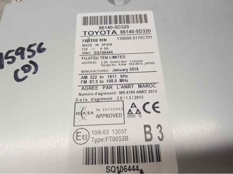 Recambio de sistema navegacion gps para toyota yaris active referencia OEM IAM 861400D320  